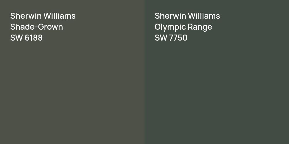 Sherwin Williams Shade-Grown vs. Sherwin Williams Olympic Range