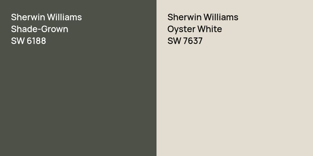 Sherwin Williams Shade-Grown vs. Sherwin Williams Oyster White