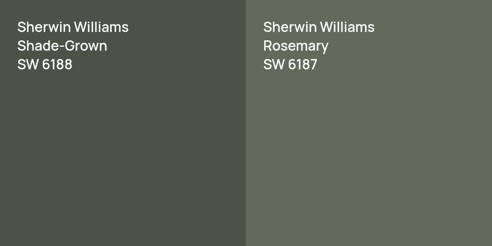 Sherwin Williams Shade-Grown vs. Sherwin Williams Rosemary