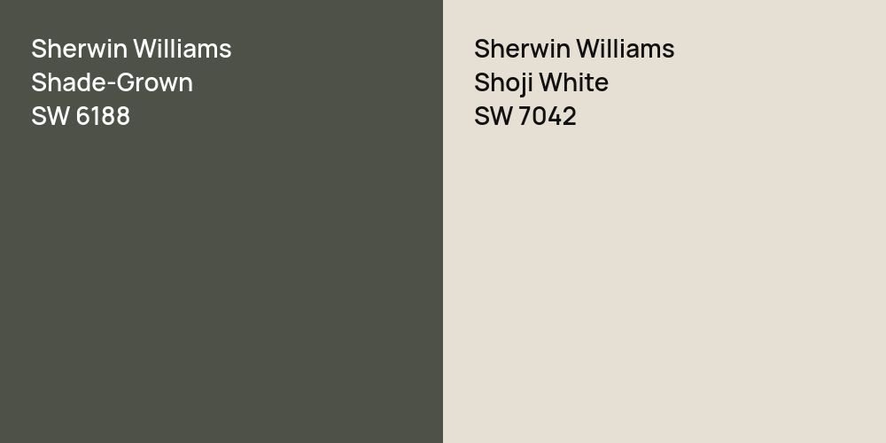 Sherwin Williams Shade-Grown vs. Sherwin Williams Shoji White