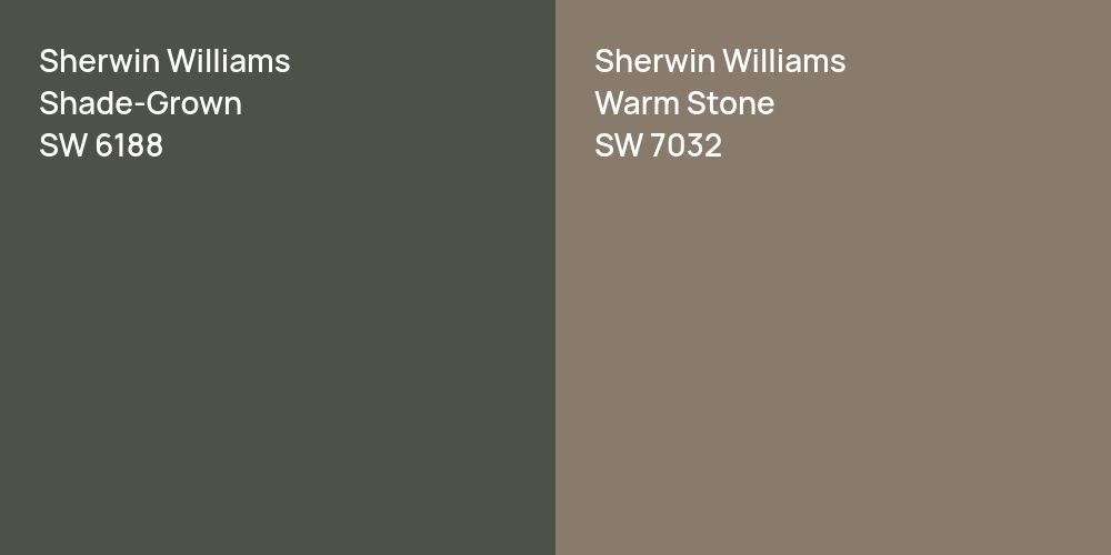 Sherwin Williams Shade-Grown vs. Sherwin Williams Warm Stone