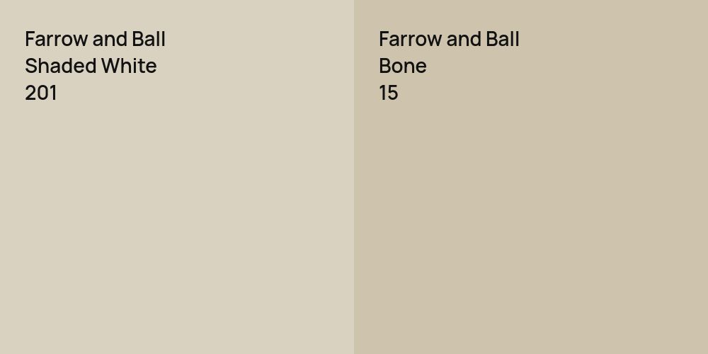 Farrow and Ball Shaded White vs. Farrow and Ball Bone