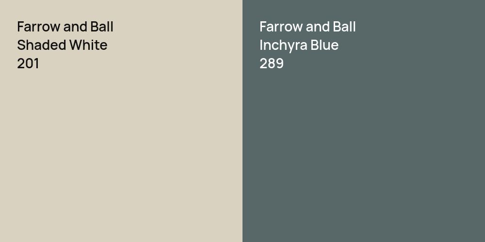 Farrow and Ball Shaded White vs. Farrow and Ball Inchyra Blue