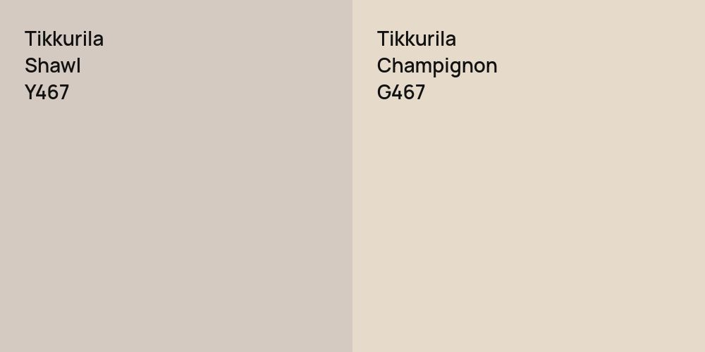 Tikkurila Shawl vs. Tikkurila Champignon