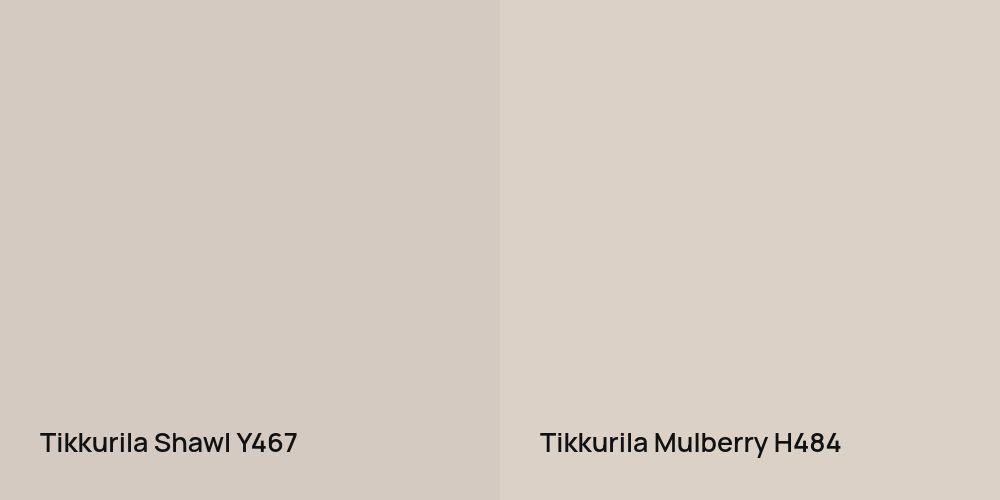 Tikkurila Shawl vs. Tikkurila Mulberry