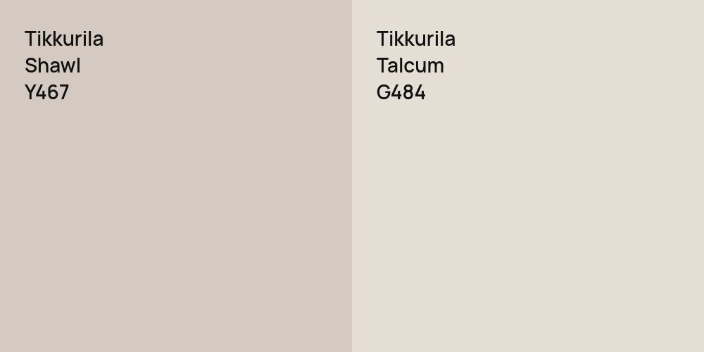 Tikkurila Shawl vs. Tikkurila Talcum