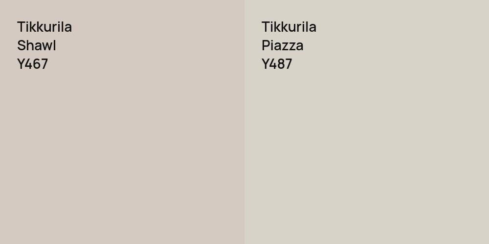 Tikkurila Shawl vs. Tikkurila Piazza