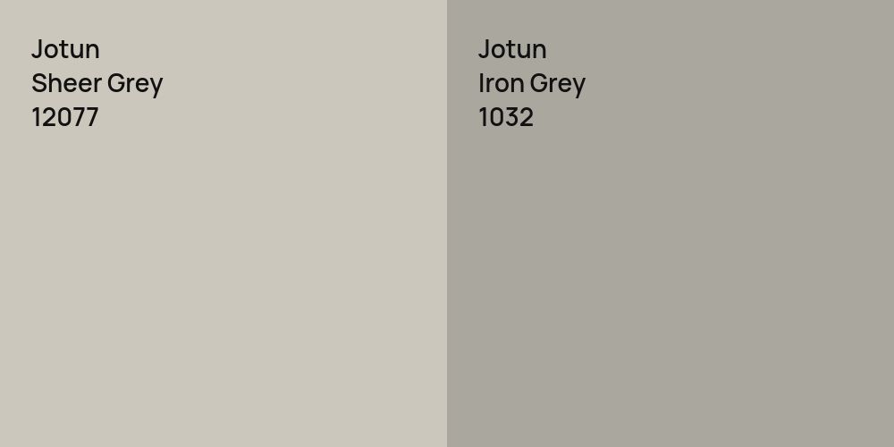 Jotun Sheer Grey vs. Jotun Iron Grey