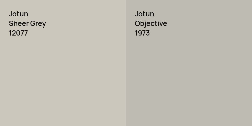 Jotun Sheer Grey vs. Jotun Objective