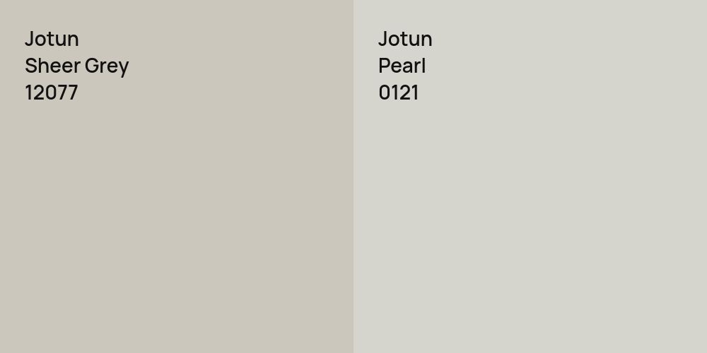 Jotun Sheer Grey vs. Jotun Pearl