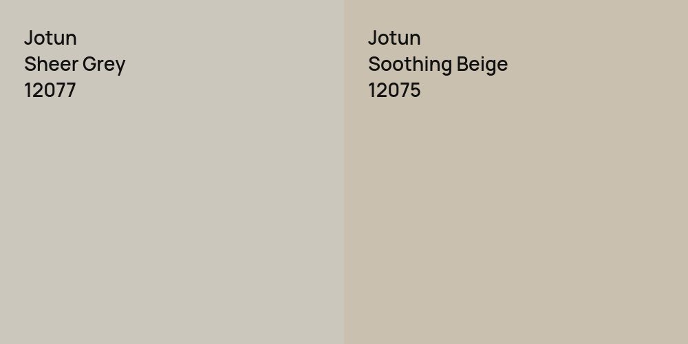 Jotun Sheer Grey vs. Jotun Soothing Beige