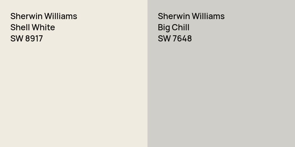 Sherwin Williams Shell White vs. Sherwin Williams Big Chill