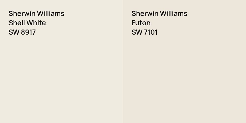 Sherwin Williams Shell White vs. Sherwin Williams Futon