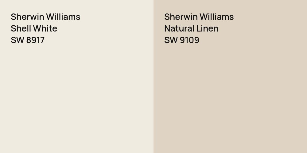 Sherwin Williams Shell White vs. Sherwin Williams Natural Linen