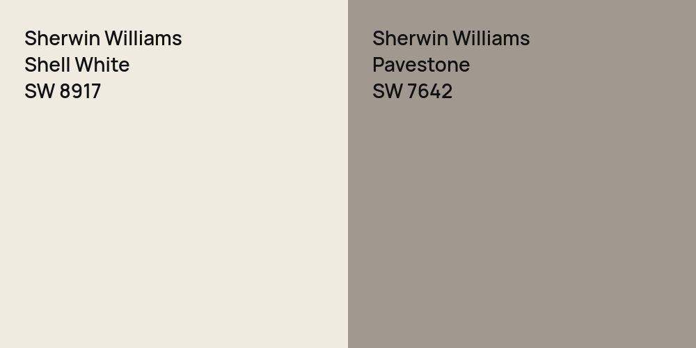 Sherwin Williams Shell White vs. Sherwin Williams Pavestone