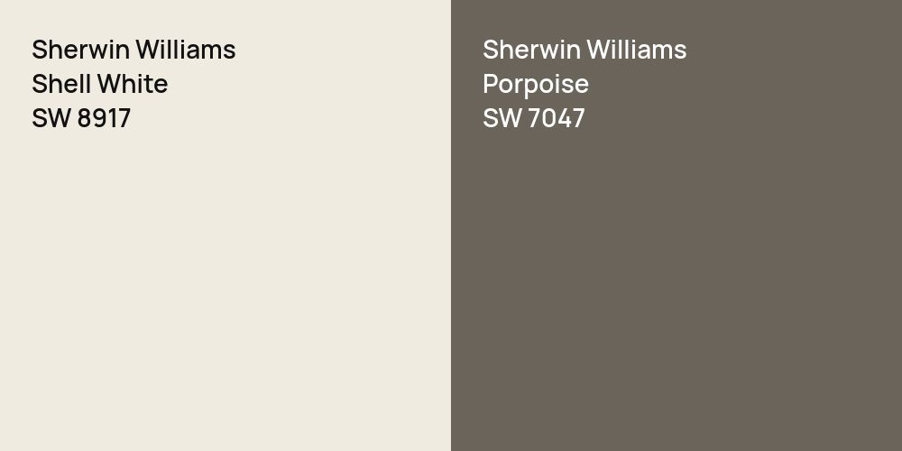 Sherwin Williams Shell White vs. Sherwin Williams Porpoise