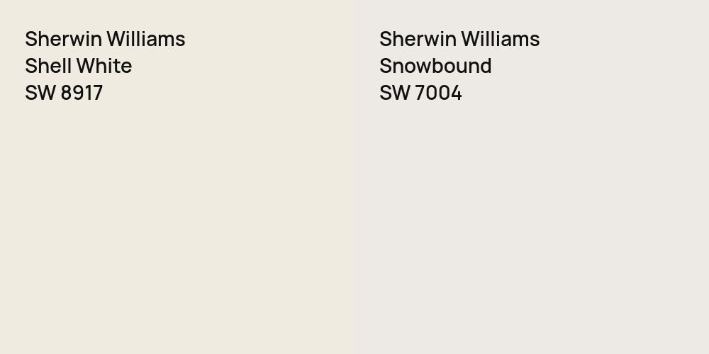 Sherwin Williams Shell White vs. Sherwin Williams Snowbound