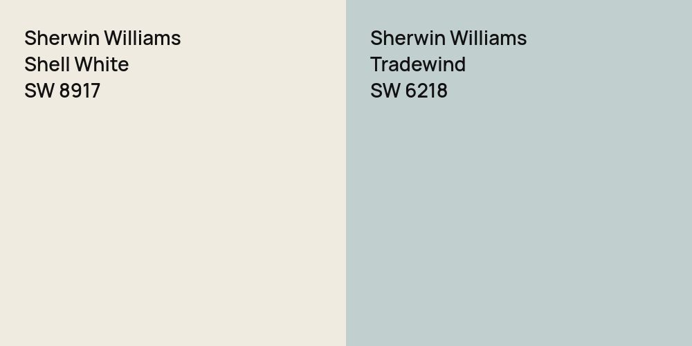 Sherwin Williams Shell White vs. Sherwin Williams Tradewind