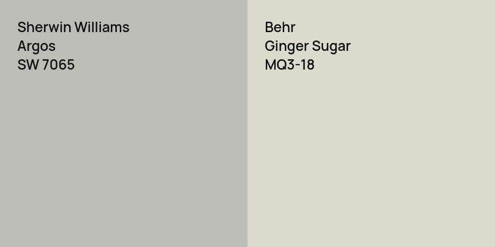 Sherwin Williams Argos vs. Behr Ginger Sugar