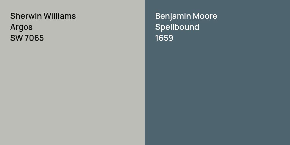 Sherwin Williams Argos vs. Benjamin Moore Spellbound