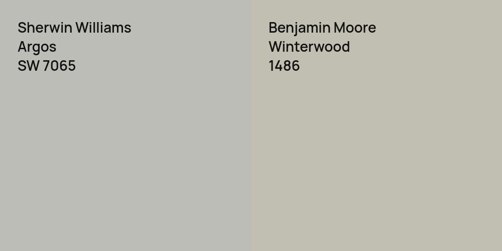 Sherwin Williams Argos vs. Benjamin Moore Winterwood