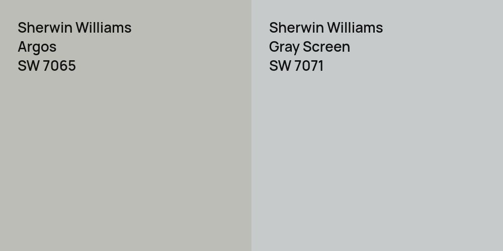 Sherwin Williams Argos vs. Sherwin Williams Gray Screen