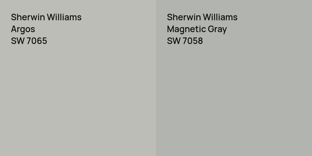 Sherwin Williams Argos vs. Sherwin Williams Magnetic Gray