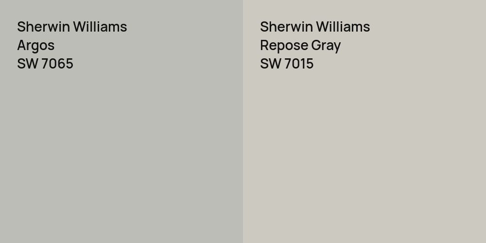 Sherwin Williams Argos vs. Sherwin Williams Repose Gray