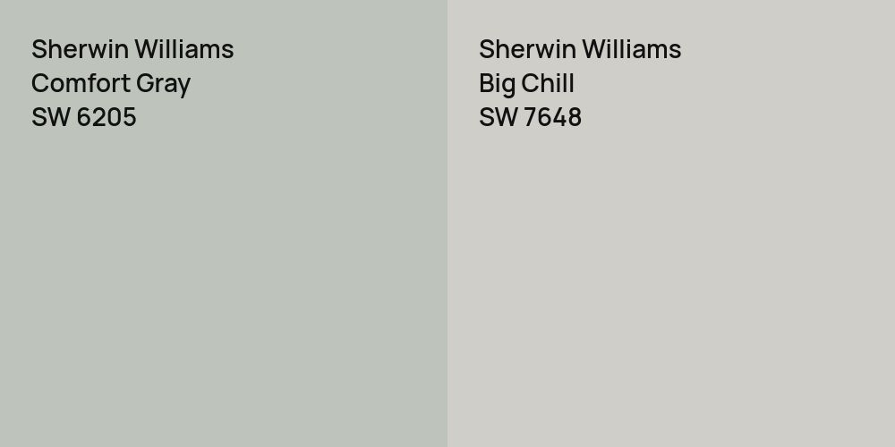 Sherwin Williams Comfort Gray vs. Sherwin Williams Big Chill