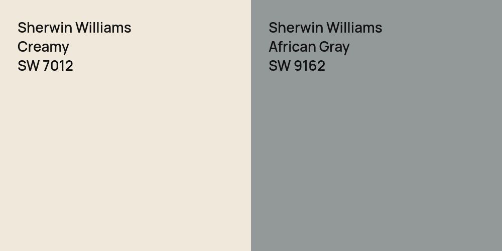 Sherwin Williams Creamy vs. Sherwin Williams African Gray