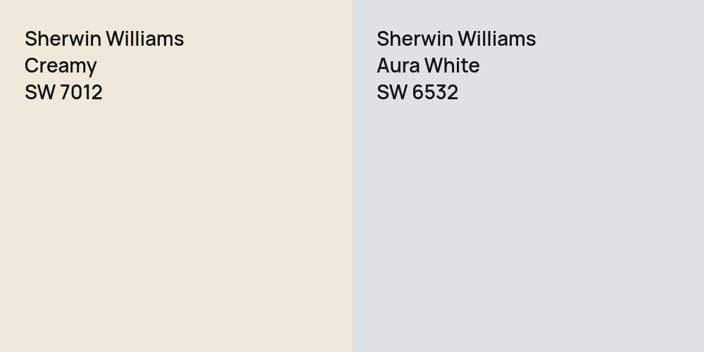 Sherwin Williams Creamy vs. Sherwin Williams Aura White