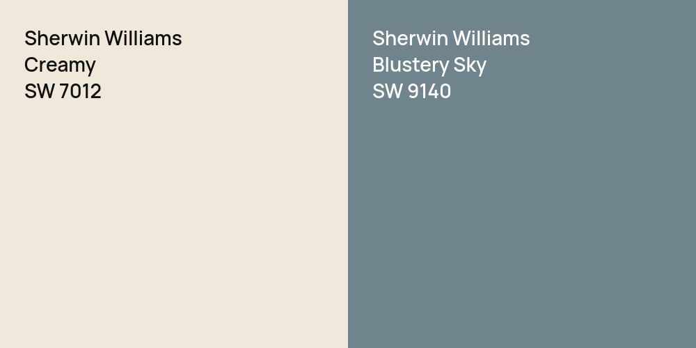 Sherwin Williams Creamy vs. Sherwin Williams Blustery Sky