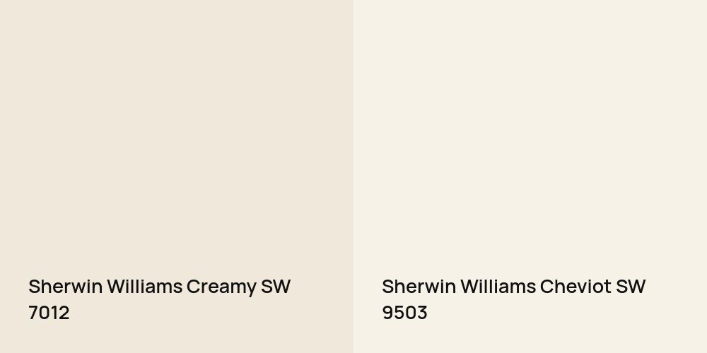 Sherwin Williams Creamy vs. Sherwin Williams Cheviot