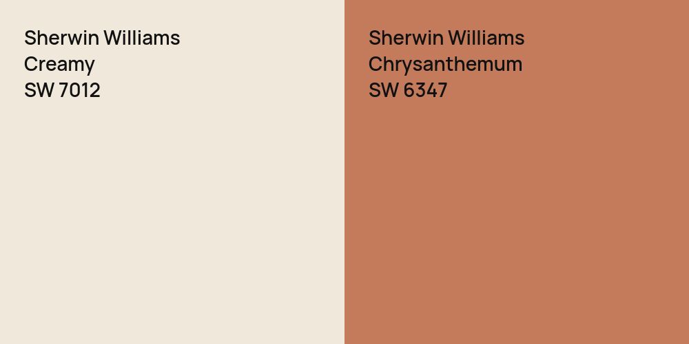 Sherwin Williams Creamy vs. Sherwin Williams Chrysanthemum