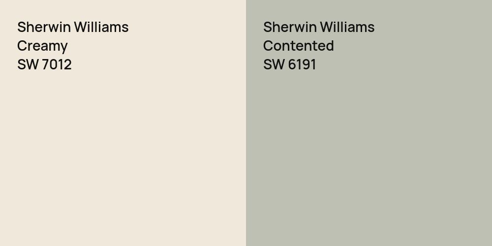 Sherwin Williams Creamy vs. Sherwin Williams Contented