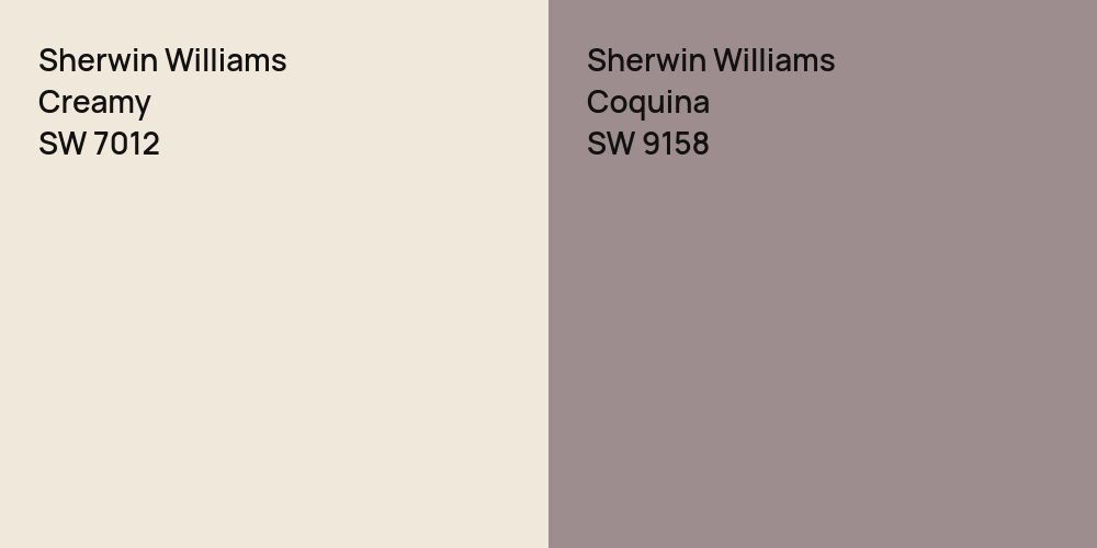 Sherwin Williams Creamy vs. Sherwin Williams Coquina