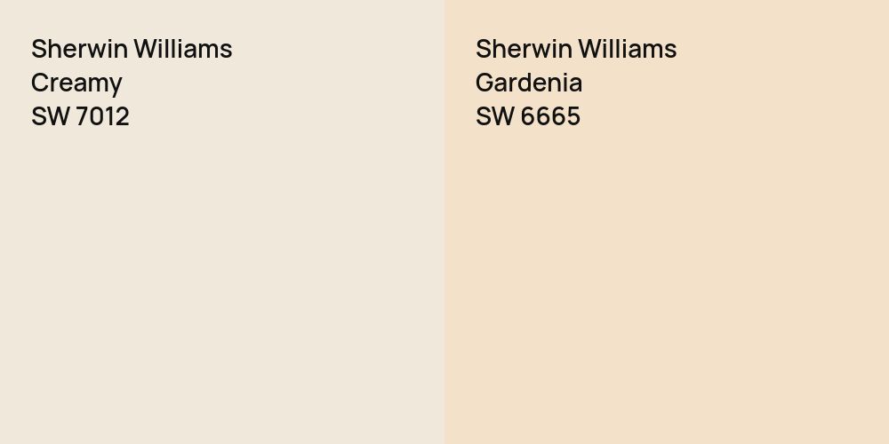 Sherwin Williams Creamy vs. Sherwin Williams Gardenia