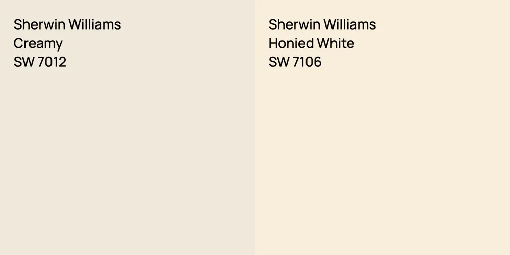 Sherwin Williams Creamy vs. Sherwin Williams Honied White