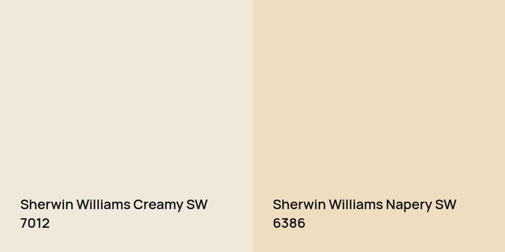 Sherwin Williams Creamy vs. Sherwin Williams Napery