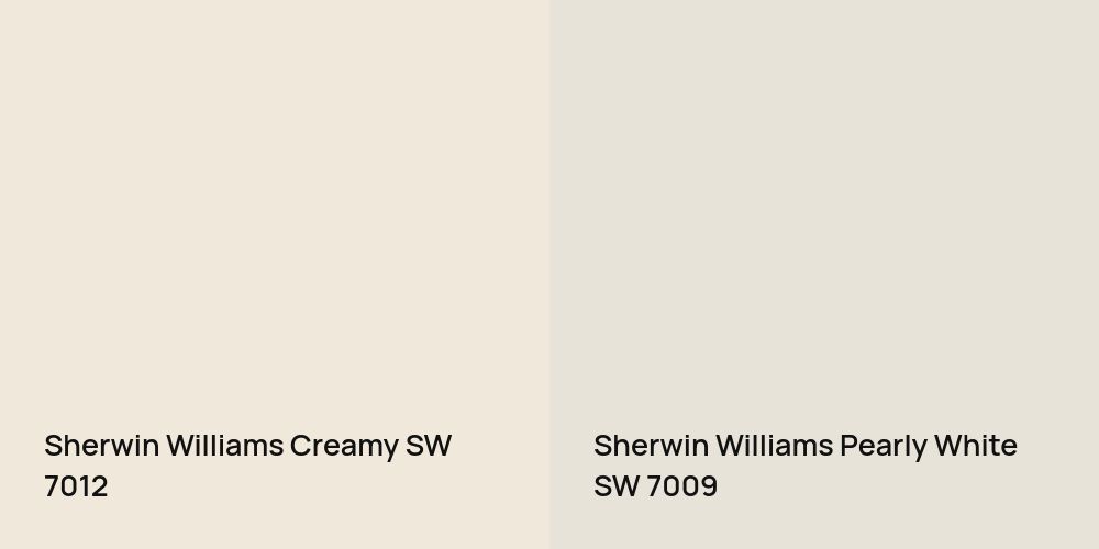 Sherwin Williams Creamy vs. Sherwin Williams Pearly White