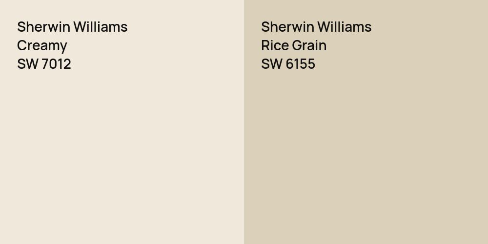 Sherwin Williams Creamy vs. Sherwin Williams Rice Grain