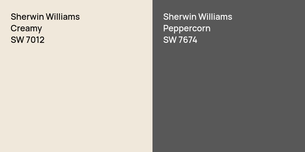 Sherwin Williams Creamy vs. Sherwin Williams Peppercorn