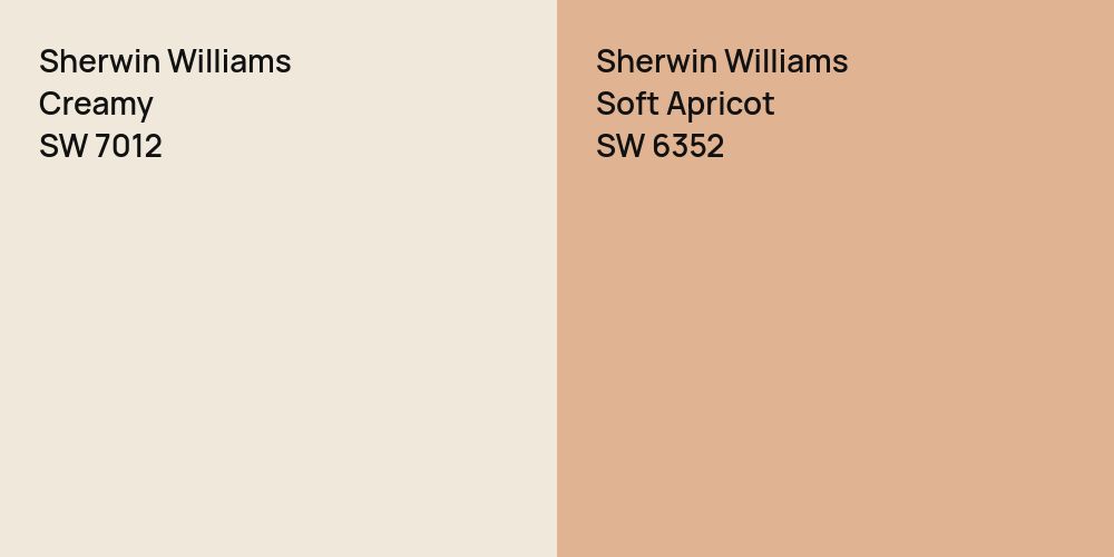 Sherwin Williams Creamy vs. Sherwin Williams Soft Apricot