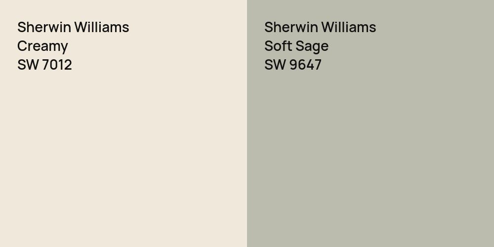 Sherwin Williams Creamy vs. Sherwin Williams Soft Sage