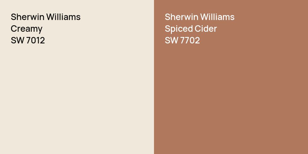 Sherwin Williams Creamy vs. Sherwin Williams Spiced Cider