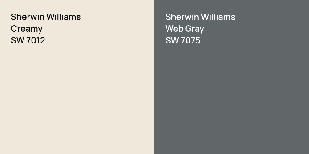 Sherwin Williams Creamy vs. Sherwin Williams Web Gray