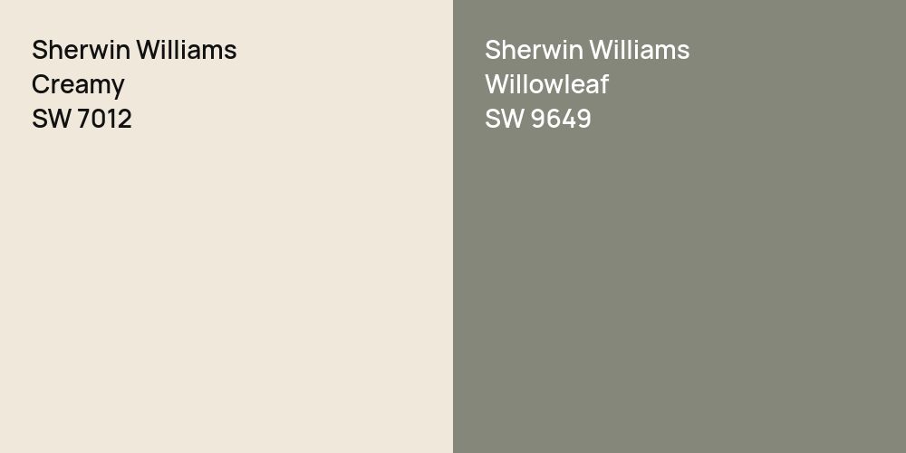 Sherwin Williams Creamy vs. Sherwin Williams Willowleaf