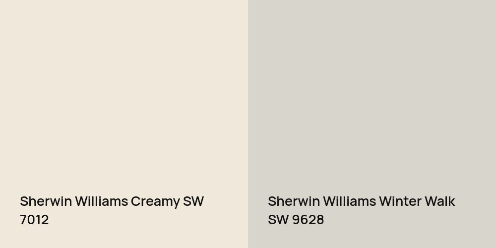 Sherwin Williams Creamy vs. Sherwin Williams Winter Walk