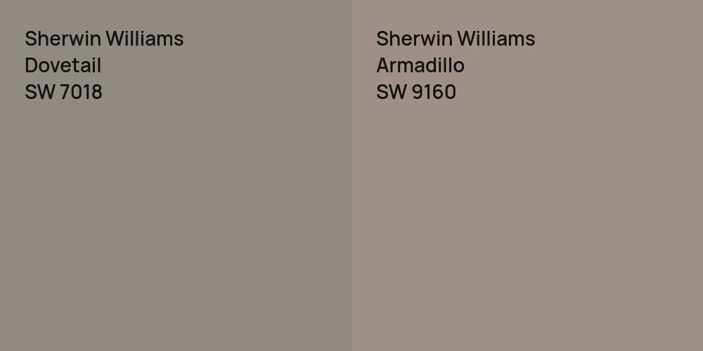 Sherwin Williams Dovetail vs. Sherwin Williams Armadillo