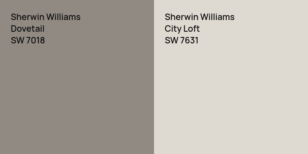 Sherwin Williams Dovetail vs. Sherwin Williams City Loft